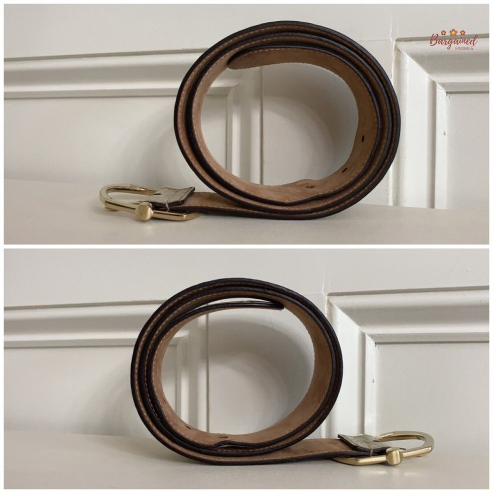 Authentic Gucci Cream GG Embossed Signature Leather Gold Pin Buckle Belt 85/34 - Picture 10 of 14